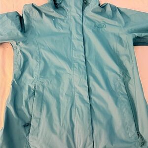 The North Face Teal and White Outdoor Jacket